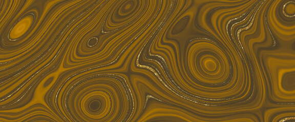 Wall Mural - Golden luxury liquify background. Colorful liquid texture with gold and brown glitter. Marble texture. Beautiful drawing with the divorces and wavy lines in gray tones. gold metallic surface.