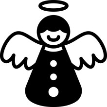 Angel Solid Line Icon