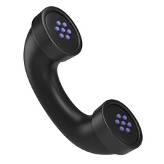 black telephone 3d icon