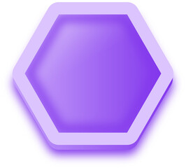 Fototapete - Polygon shape buttons in purple colors. User interface element illustration.