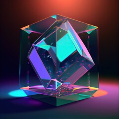 abstract geometric glass pattern