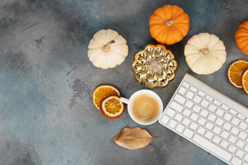 Wall Mural - pumpkin on table