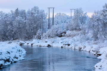 Poster - River Glomma in the winter