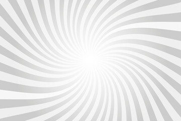 Wall Mural - Sun rays background. White and gray radial swirl abstract comic pattern. Vector spiral explosion abstract lines backdrop