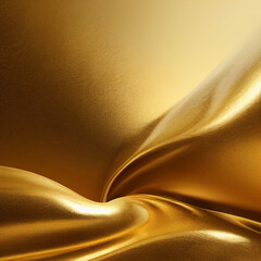 Wall Mural - Golden waves, the scene resembles a pattern of cloth.