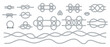 © Quarta - Set of rope knots. Nautical, travel and decorative loops. Twisted cord