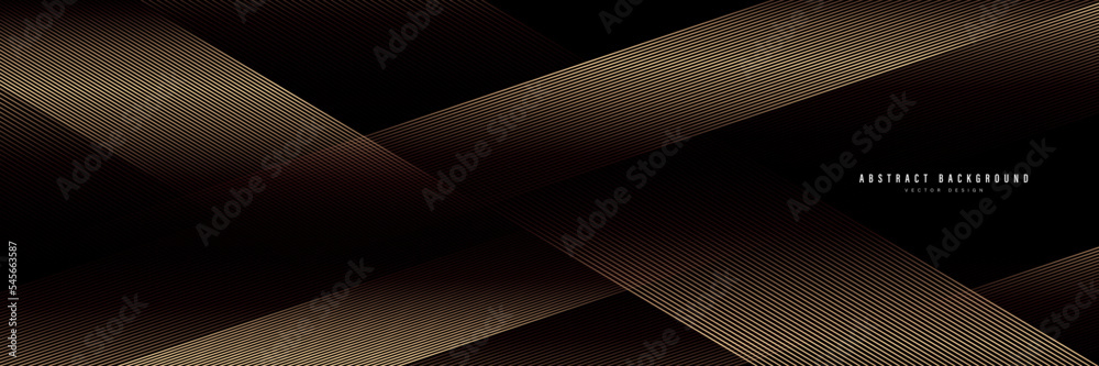 Black luxury background with shiny gold diagonal line pattern. Elegant ...