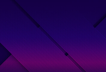 Wall Mural - Abstract purple and dark blue gradient diagonal overlap lines on dark background. Modern futuristic diagonal stripes texture. Minimal graphic design. Vector illustration