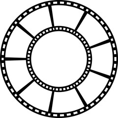 35mm filmstrip photo frame Circle design element