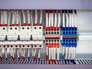 Poster - power shield from inside. electric machines with signed wires. power shield for control of electrica