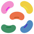 jelly bean flat style icon