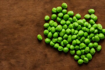 Poster - green peas, fresh food ingredient, a healthy vegetable food item