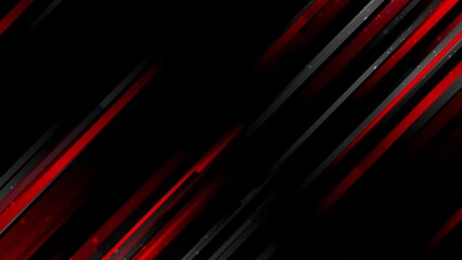 Poster - Abstract geometry backgroud with red black stripes and dots. Seamless looping technology motion design. Video animation Ultra HD 4K 3840x2160