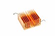 Copper heatsink to release heat from the chipset.