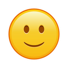 Slightly smiling face Large size of yellow emoji smile