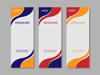 Sticker - gradient vertical banner business collection