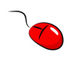 Czerwona mysz komputerowa ilustracja