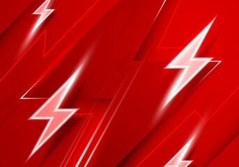 Wall Mural - Abstract Red Lightning Energy Background