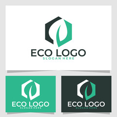Wall Mural - eco logo vector design template