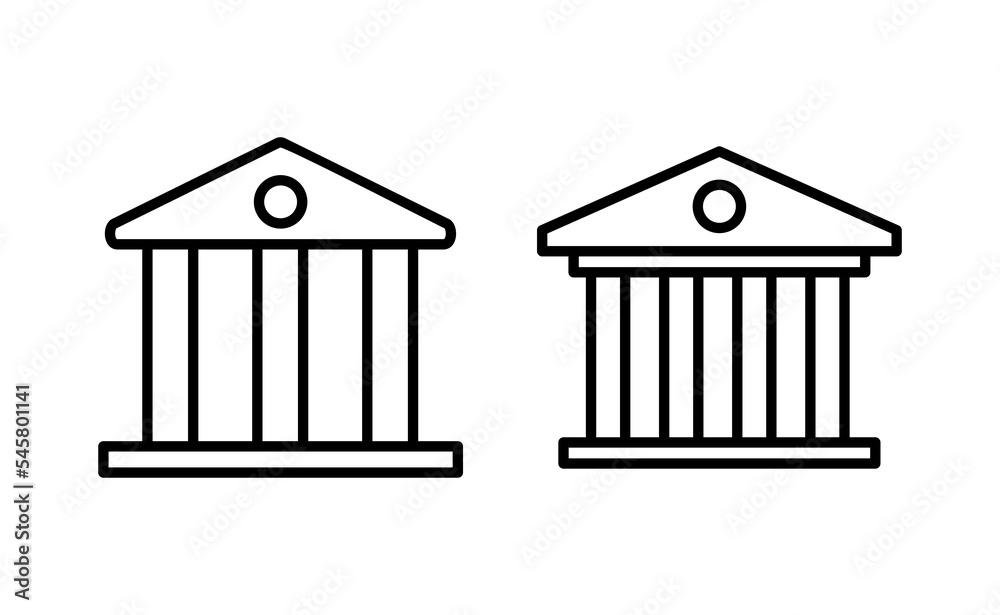 Bank icon vector for web and mobile app. Bank sign and symbol, museum, university