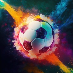 Poster - Abstract multicolored football or soccer backgrounds.