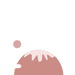 Poster - Cute earth, sun and clouds illustration in minimalist style and pastel color for design element