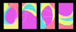 © YG23 - Collection of handrawn wave shape colorful background