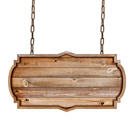 Aufkleber - Wooden sign frame border vintage label design, isolated on white background