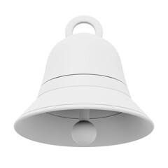 Poster - White bell, notification symbol. 3d rendering. PNG icon on transparent background.