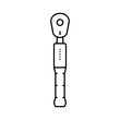torque wrench tool line icon vector illustration
