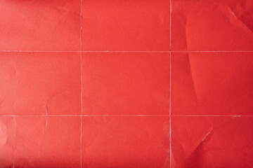 Wall Mural - Folded red poster paper texture