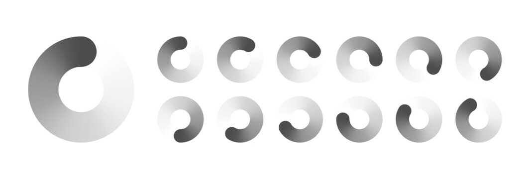 Circular Loading Buffering Icons Vector Video Ready for Animation Gif All Keyframes Frames Bufring Circle Waiting for Connection Buffer Preloader Download Symbol Easy Replace Color