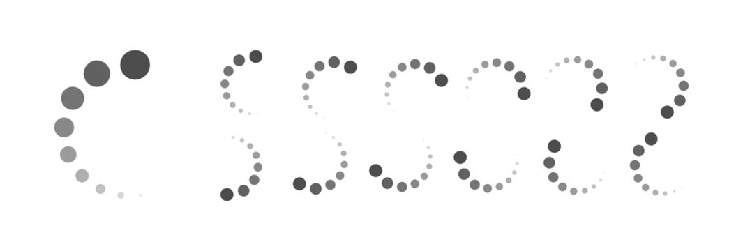Circular Loading Buffering Icons Vector Video Ready for Animation Gif All Keyframes Frames Bufring Circle Waiting for Connection Buffer Preloader Download Symbol Easy Replace Color