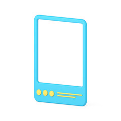 Poster - Blue social media post frame 3d icon