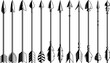 Set of archer arrows. Design element for logo, label, sign. Vector illustration