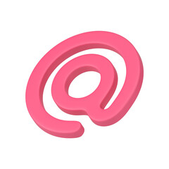Poster - Pink glossy personal cyberspace address URL information realistic 3d icon template