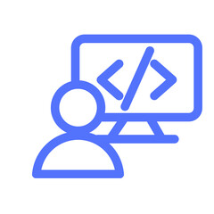 Wall Mural - coding developer development programmer programming icon