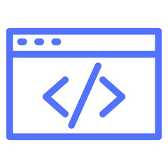 Wall Mural - coding development page programming web icon