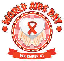 Sticker - World AIDS Day Poster Design