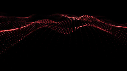 Poster - Abstract futuristic background. Big data visualization. Network connection. Data transfer. 3d rendering. Technology background vector. Vector illustration.