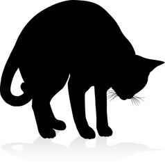 Sticker - Silhouette Cat Pet Animal