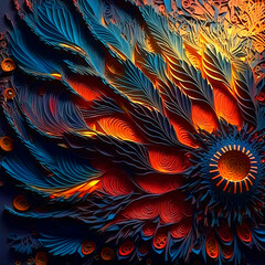 Canvas Print - fractal burst arrangement