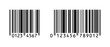 EAN-8 and EAN-13 barcodes isolated PNG
