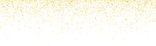 Wide Gold Glitter Holiday Confetti Isolated