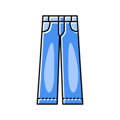 Wall Mural - woman denim pants color icon vector illustration