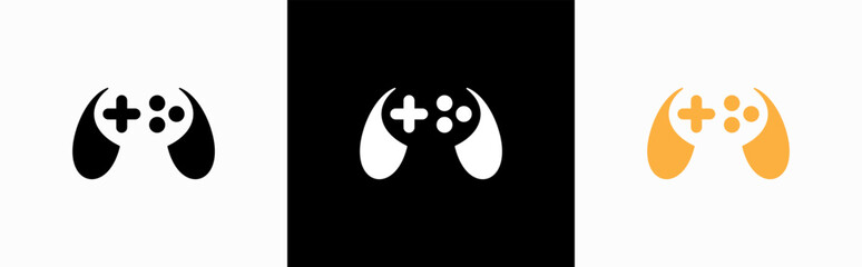 Poster - game console icon symbol signs stickers, vector illustration