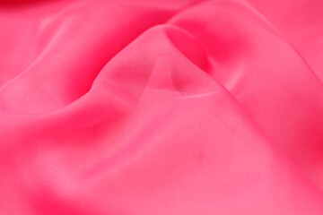Poster - pink silk. wavy fabric. background for design