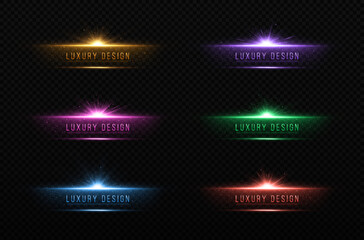 Wall Mural - abstract shine banners with twinkle star. luxury element with sparkles particles. luminous design fo