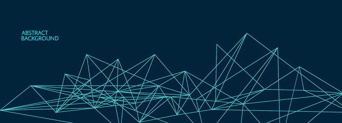Aufkleber - Connection background. Network concept with dots and lines. Vector illustration