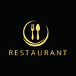 © ageng - Luxury restaurant with spoon and fork logo design